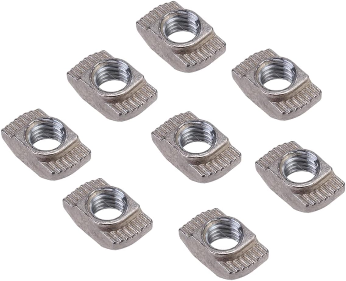 SOLUSTRE 100Pcs Aluminum Profile T-Nuts M5 Thread T-Slot Nuts for European Aluminum Extrusions Compatible 20 Series Frames image number 3