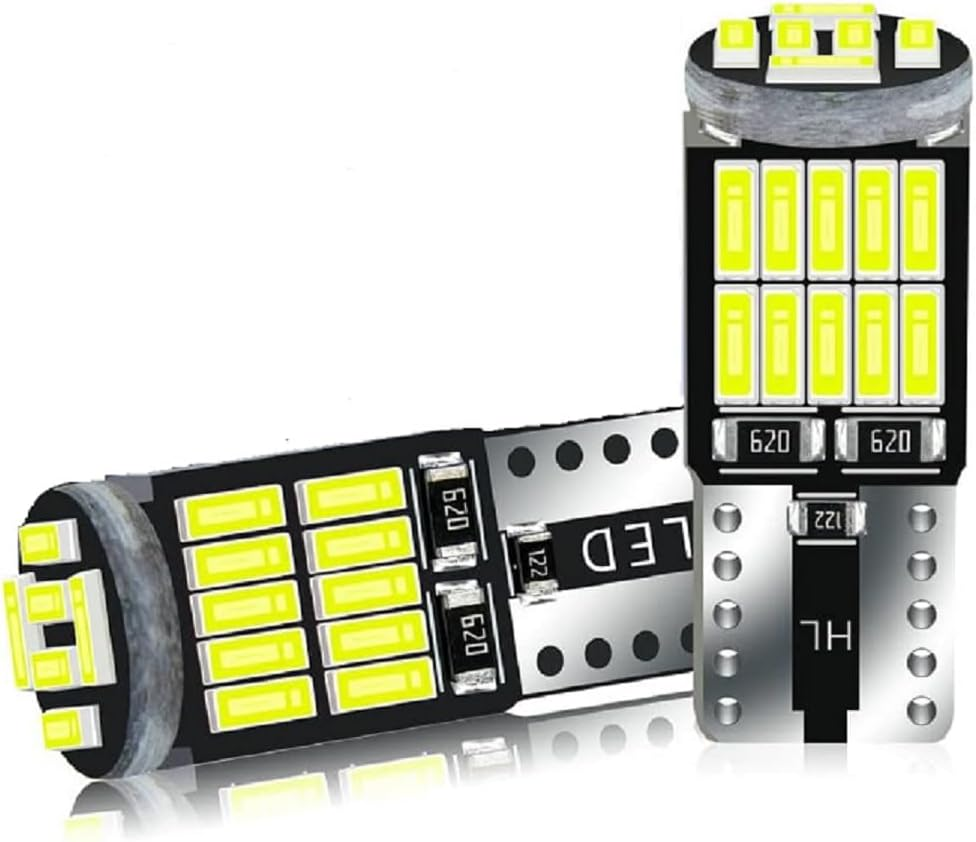 HOCOLO 2X T10 158 LED Bulb W5W 2825 168 192 194 T10 Wedge Light Bulbs 12V Cool White for Car Side Marker Lights Dome Map Door Courtesy License Plate 0.5W (2X T10 26-SMD) image number 5
