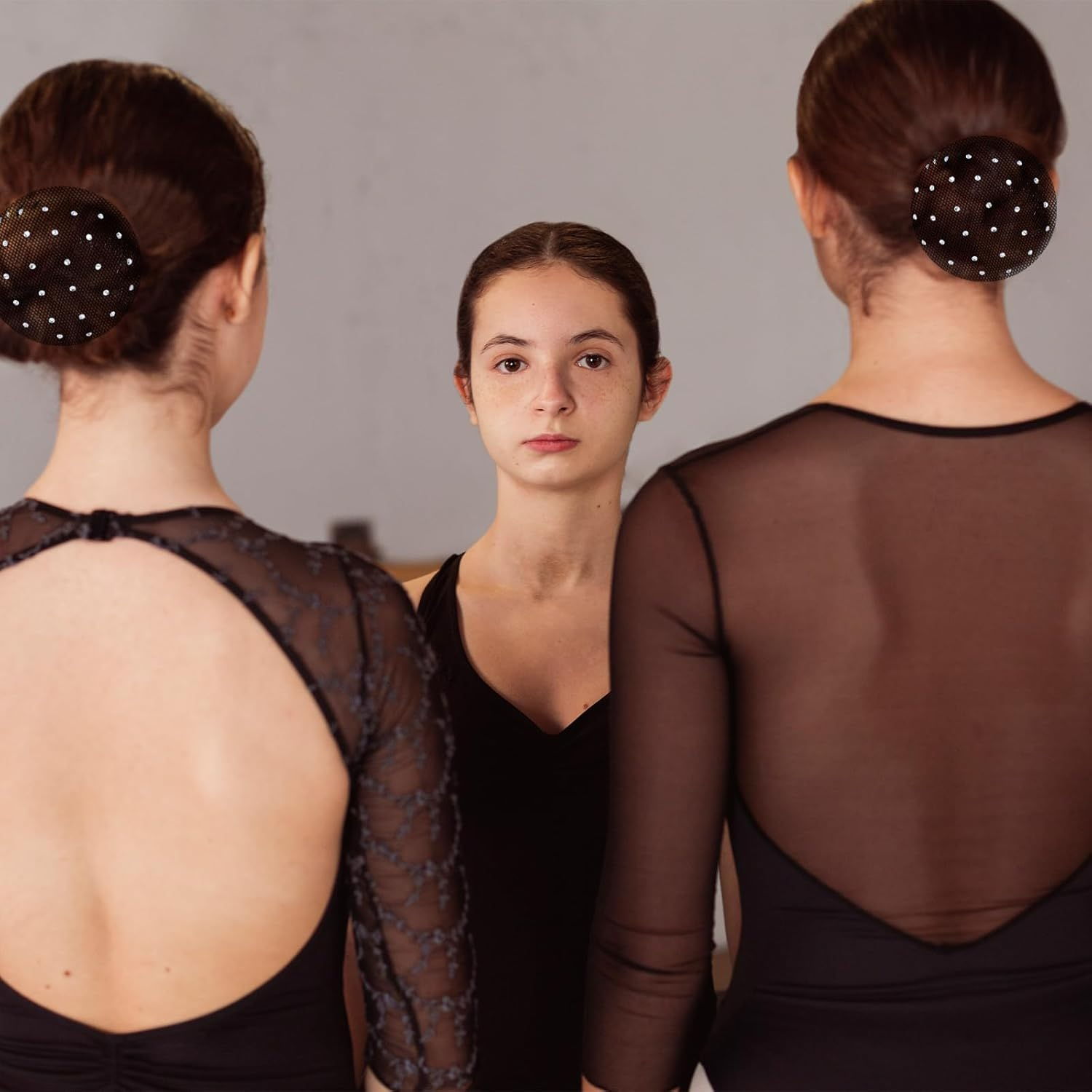 Set of 4 Hair Net, Horse Riding, Tournament Bun Net Set, Bun Elastic Hair Net, Hair Net, Beads, Glitter, Beautiful Knot Net, Bun Hairstyle Aid for Ballet Dance, Nurse and Hair Fixing image number 5