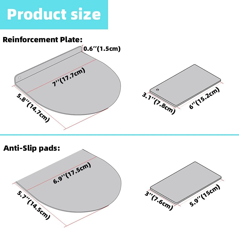 Steel Monitor Mount Reinforcement Plate，Monitor Arm Reinforcement Plate for Fragile Tabletop, Monitor Mount Reinforcement Plate Fits Most Monitor Stand C Clamp Installation (White) image number 6