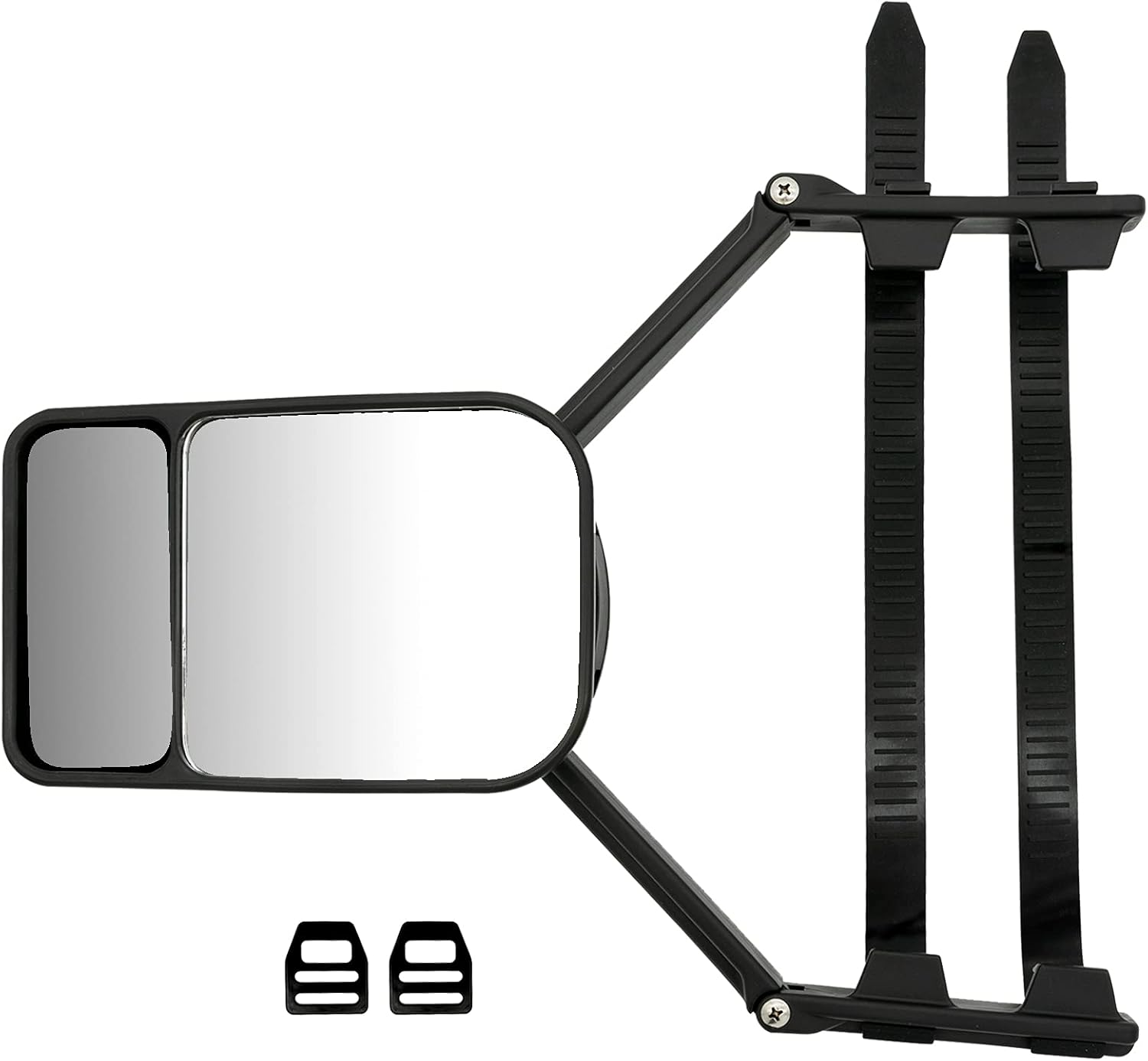 XUKEY Clip-On Towing Mirror, Fits Most Cars,Trucks,Caravans and SUV, Rotates 90 Degrees for Vertical and Horizontal Use image number 1