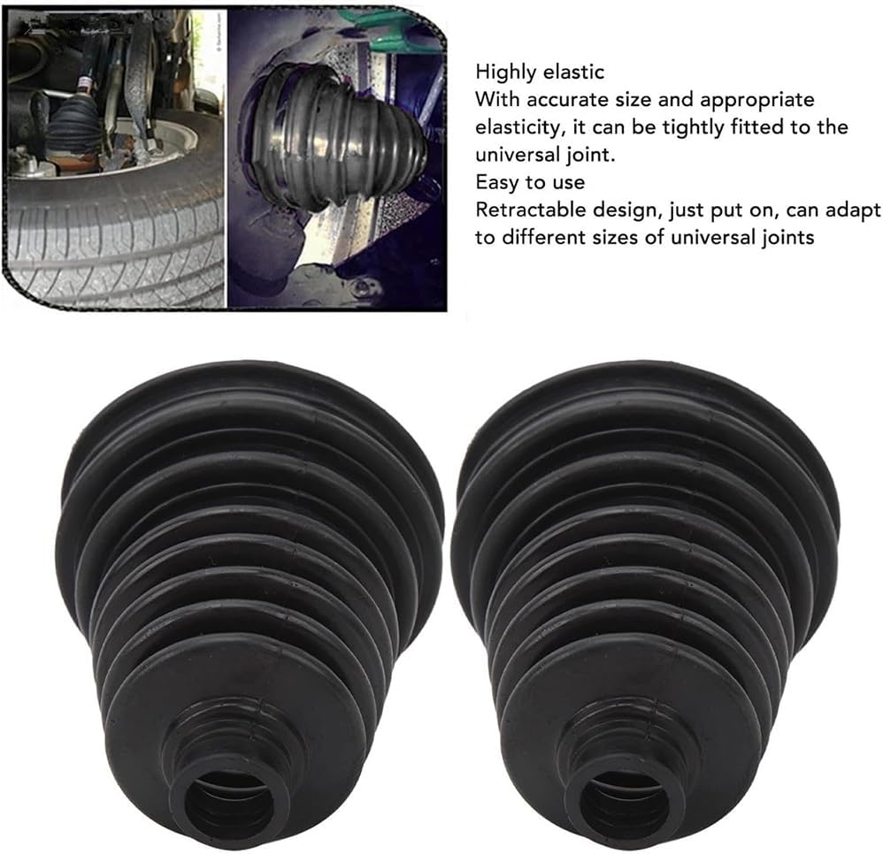 DCSMYX 2 PCS CV Boot Repair Kit with 4 Stainless Steel Clamps & 6 Cable Ties,Waterproof & Dustproof CV Axle Boot Repair Kit for Protect Axle,Universal CV Joint Boot,Fits for Most Car image number 2