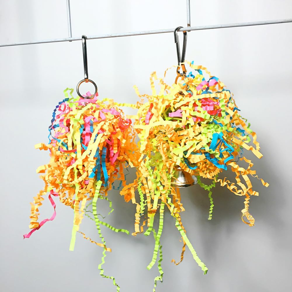 4 Pack Bird Shredder Toys Small Parrot Chewing Toys Parrot Cage Foraging Hanging Toy for Small Bird Parakeets Parrotlets Lovebirds Cockatiels image number 5