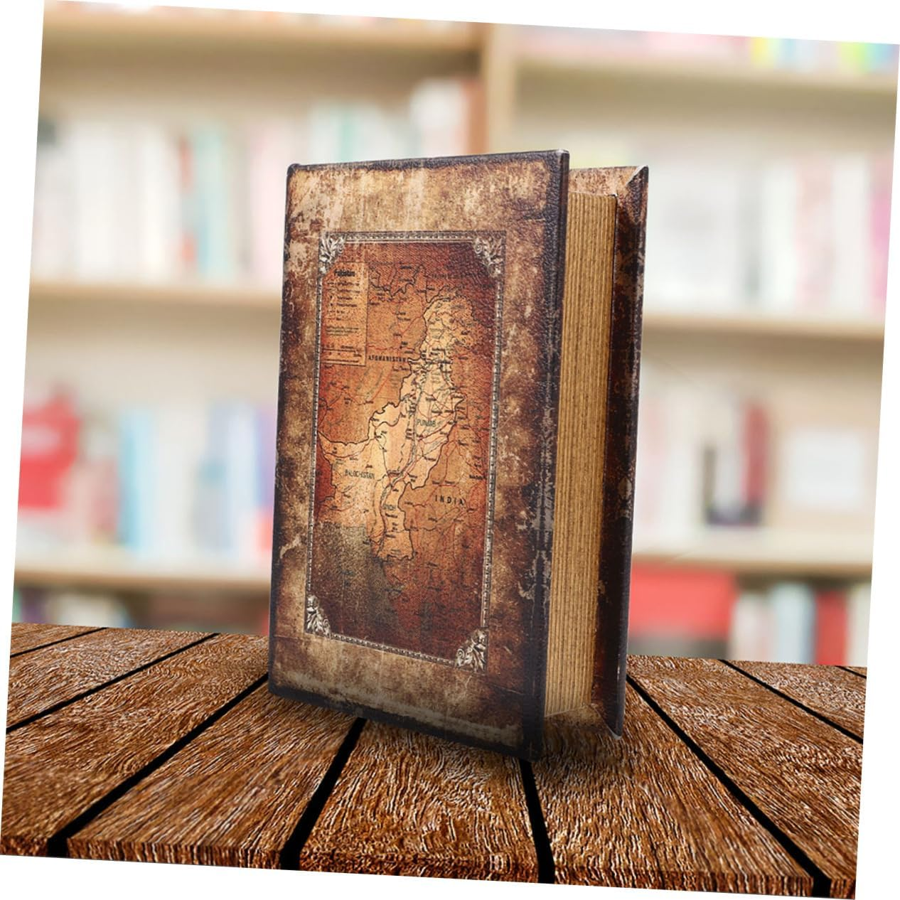 Vintage Book Shaped Key Hiding Box Decorative Fake Book Decor for Jewelry Storage for Home Decor and Collectors image number 2