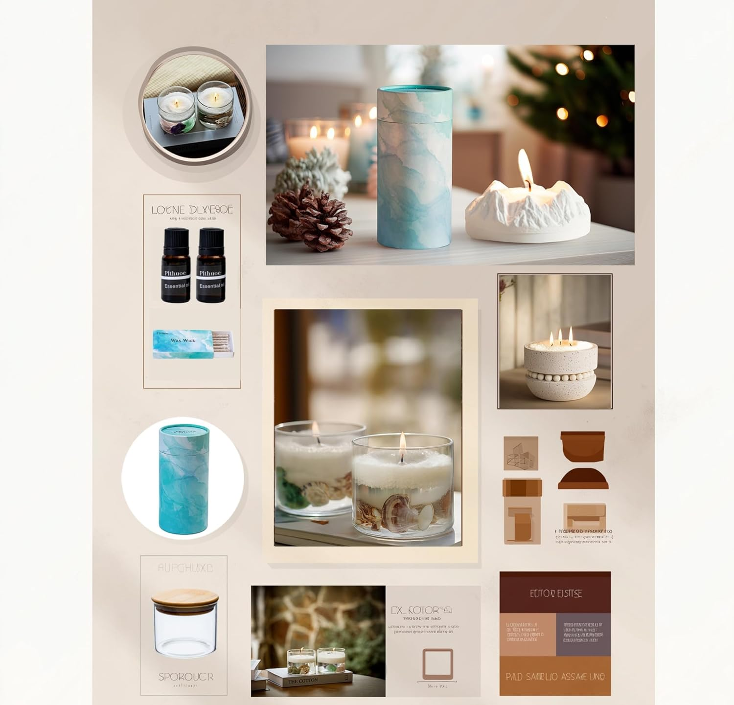 Pearled Candles Sand and Wicks Gift Set Scented Candle Sand Wax with Wick Natural Wax Beads Customized Powder for Candle Making Candle Refill Kit 2 * Natural Fragrance Oils & 2* Free Large Glass Jar image number 4