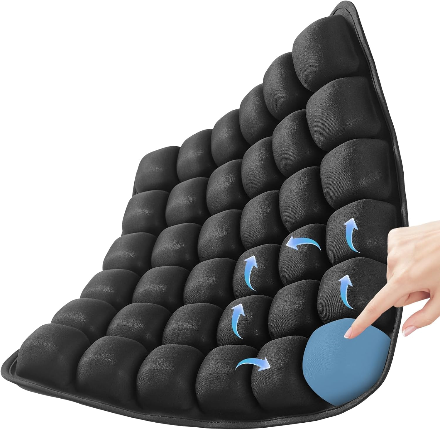 Mtxorvix 3D Air Cell Orthopedic Seat Cushion - Multi-Use Travel Pillow for Car, Office & Wheelchair, Portable Pressure Relief Cushion with Breathable Mesh Cover image number 1