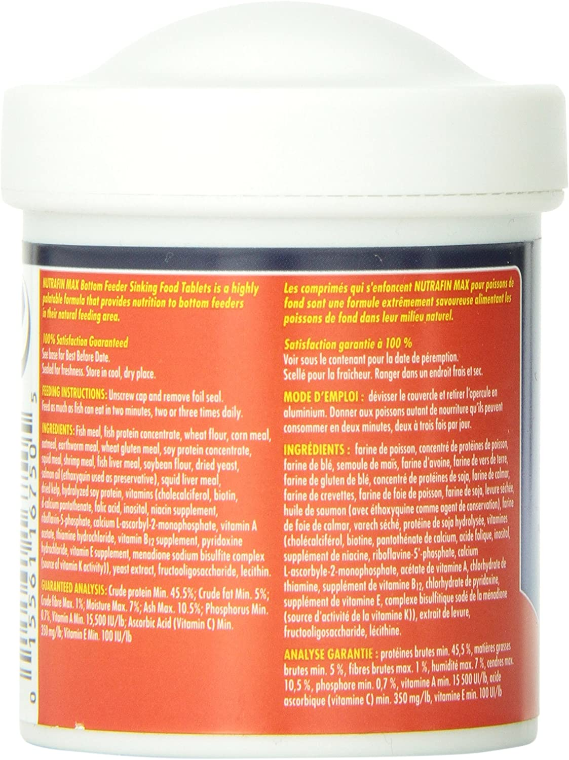 Nutrafin Bottom Feeder Sinking Tablets, - 120 G (Pack Of 2) image number 1