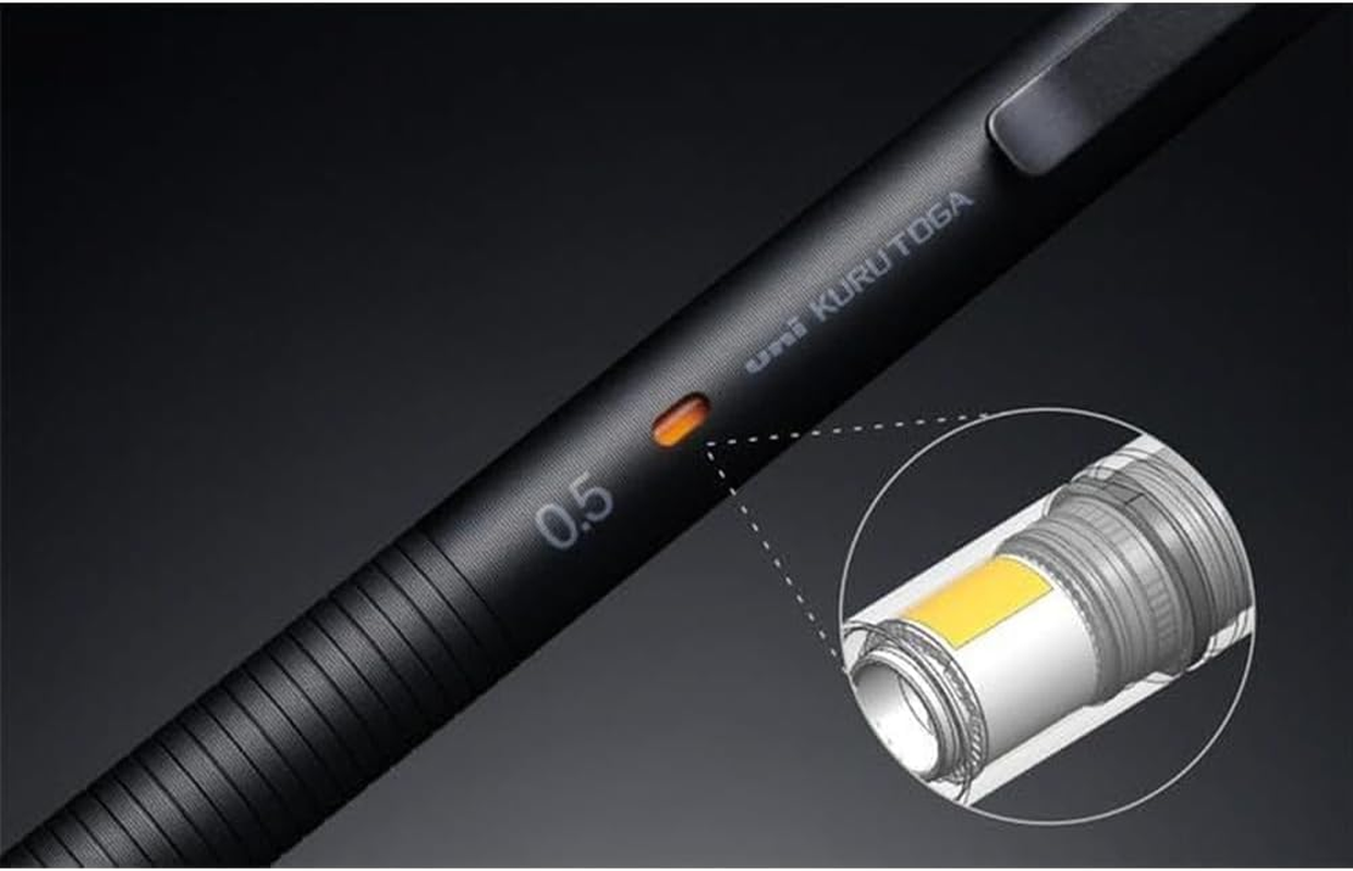 Mitsubishi Pencil Mechanical Pencil Kurutoga Metal 0.5Mm (Phantom Gray) M5KH1P.23 image number 6