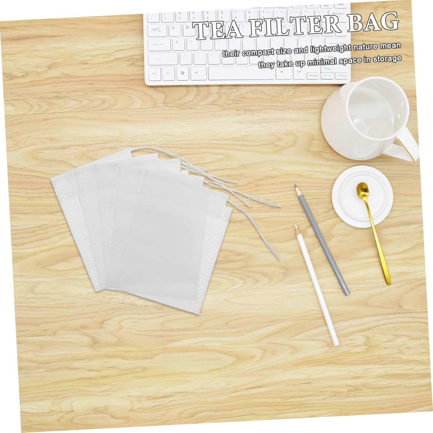 OHPHCALL Tea Filler Bags 100Pcs Unbleached Tea Sachets Reusable Compact Practical image number 5