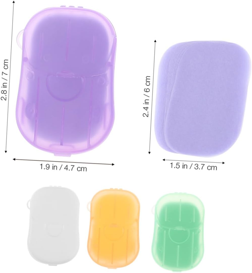 WHAMVOX Travel Soap Sheets Portable Hand Wash Sheets Disposable Soap Paper Compact Convenient for Travel Toiletries image number 6