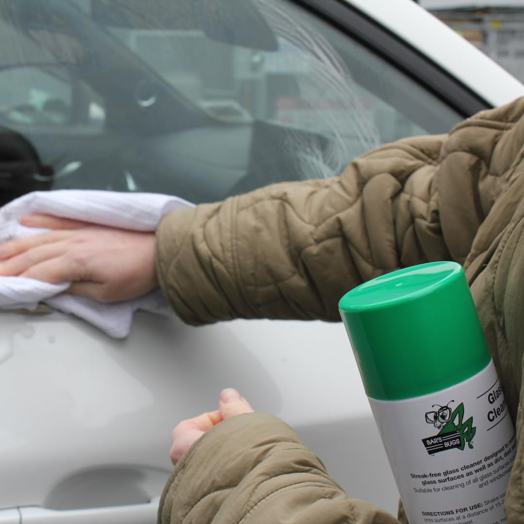 Bars Bugs Aerosol Glass Cleaner Design Glass Cleaner Remove Dirt, Dust Grease and Hand Prints for Instant Clear (Pack of 1, 400Gm) image number 1