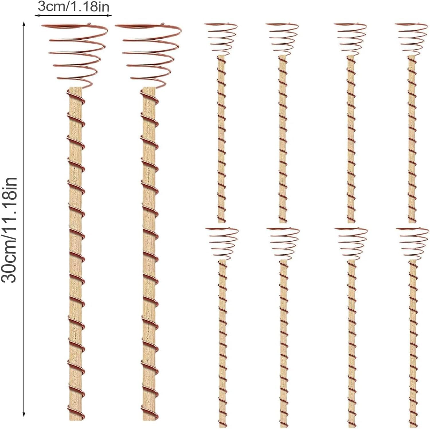 MEZOKUCEL Electroculture Plant Stakes - 12-Inch Copper Stakes Probes 10Pcs Long Copper Wire Garden Tools, Garden Copper Stakes for Plants Vegetables Fruits (10Pcs) image number 6