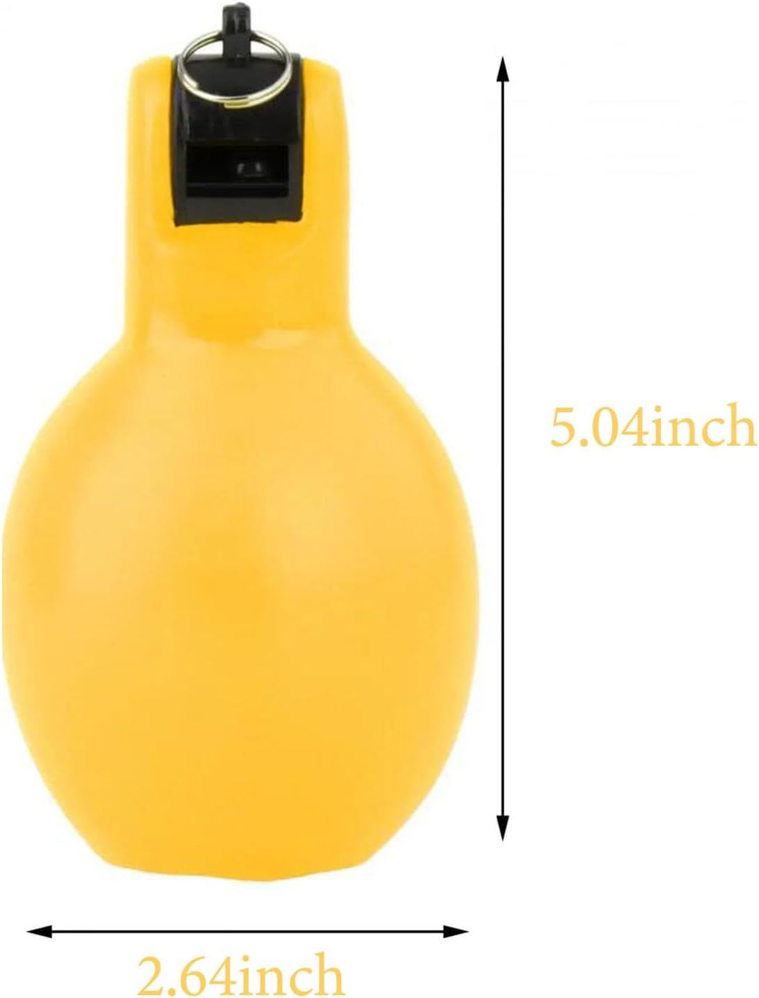 2 Pack Hand Squeeze Whistles Trainer Whistle Portable Loud Sports Whistle Coaches Whistle for Basketball Football Hiking (Yellow and Violet image number 1