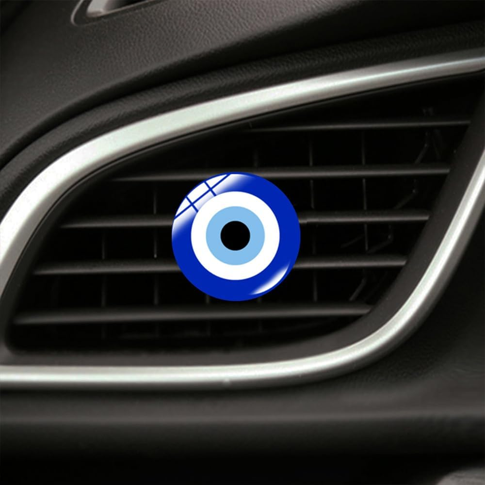 Wangjue 6Pcs Evil Eye Air Vent Clips Car Air Fresheners Blue Turkish Interior Spiritual Accessories Decorations for Girls Women Men image number 2