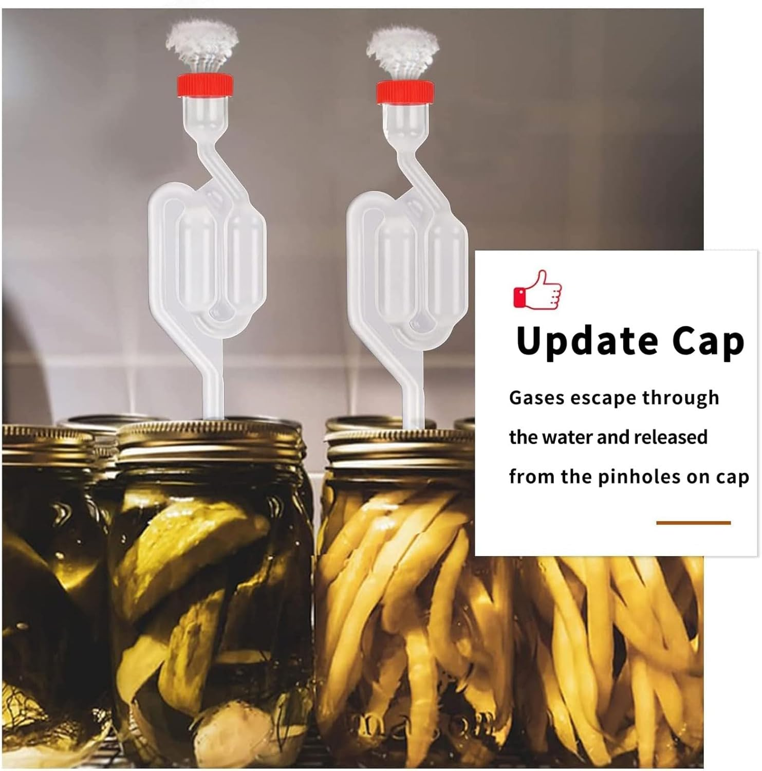 Lyvixora 3 Sets Twin Bubble Fermentation Airlock - Premium Brewing Airlocks for Home Beer, Wine & Pickle Making, with Non-Return Valves, Essential Home Brew Accessory image number 2