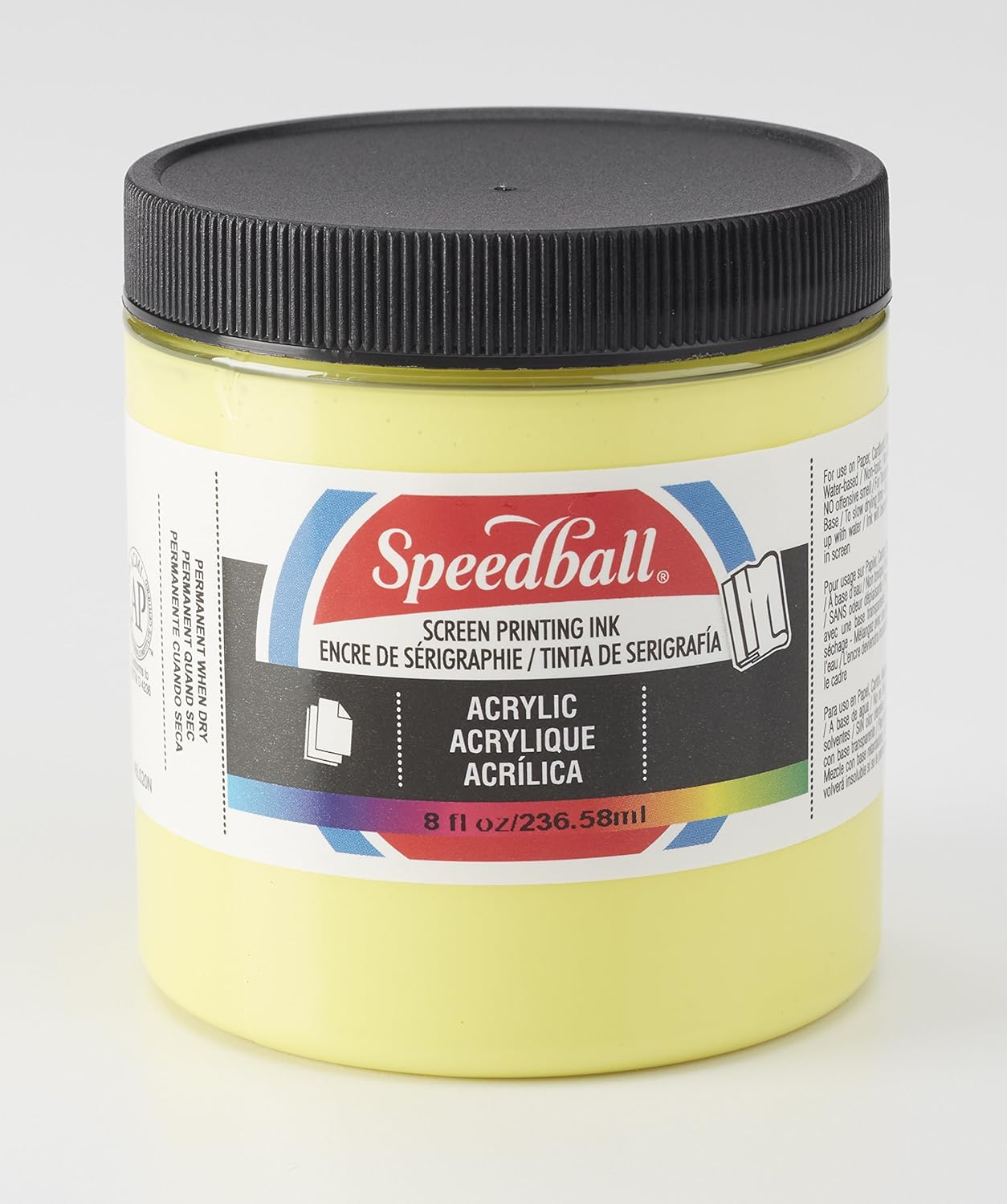 Speedball Acrylic Screen Printing Ink Primrose Yellow, 236Ml, Quality with Vibrant, Long-Lasting Colour, Premium Pigments, Ideal for Professional Artwork on Wood and Paper