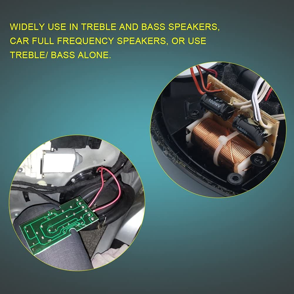 Xioaue 2Pcs 400W Speaker Frequency Divider 2 Way 2 Unit Hi-Fi Soundshelf Crossover Filters Woofer and Tweeter