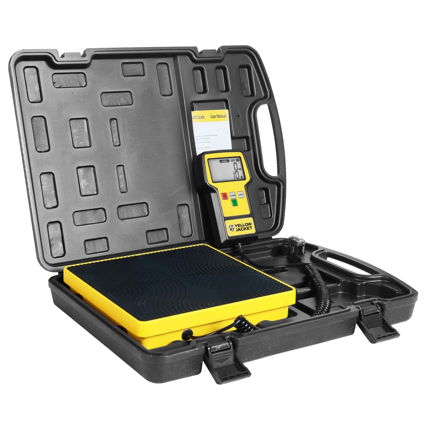 YELLOW JACKET Refrigerant Scale 110 LBS HVAC Freon - Ultra-Large LCD Screen High Precision Electronic Charging Weight Scale with Portable Case for All Recovery Tanks image number 4