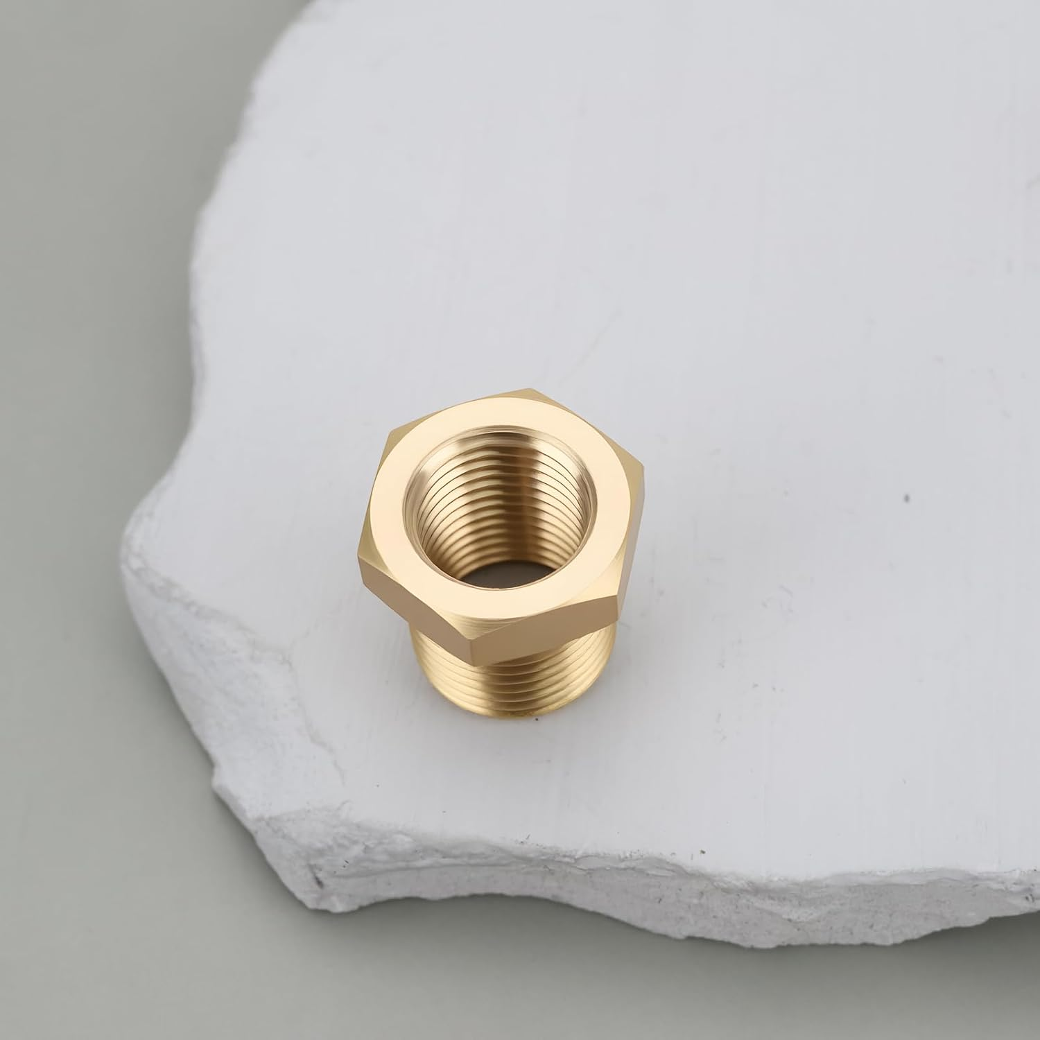 Emagtech 2Pcs M12 X 1 Male to M10 X 1 Female Brass Reducer Adapter for Connecting Pipes in Natural Gas Refrigeration Hydraulic Systems image number 5