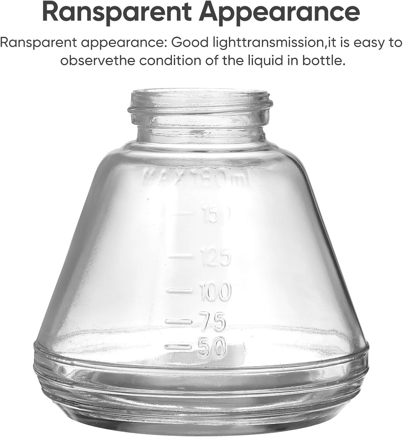 GRADENEVE Transparent Glass Push down Pump Bottle with Core Acid-Resistant Dispenser for Nail Polish Makeup Monomer and Beauty Liquids Clear Empty Glass Container for Efficient Liquid image number 3