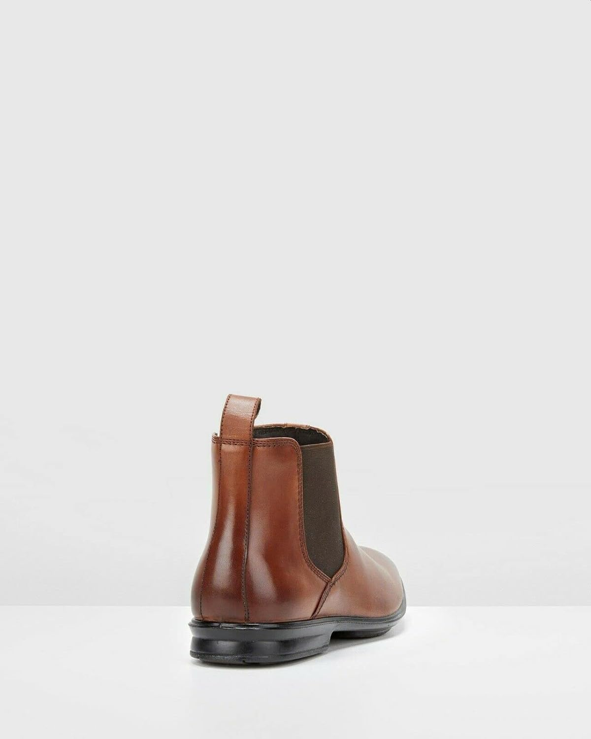 Mens Hush Puppies Chelsea Extra Wide Tan Burnish Leather Boots 14 EEE (Extra Extra Wide) Dress/Formal image number 1