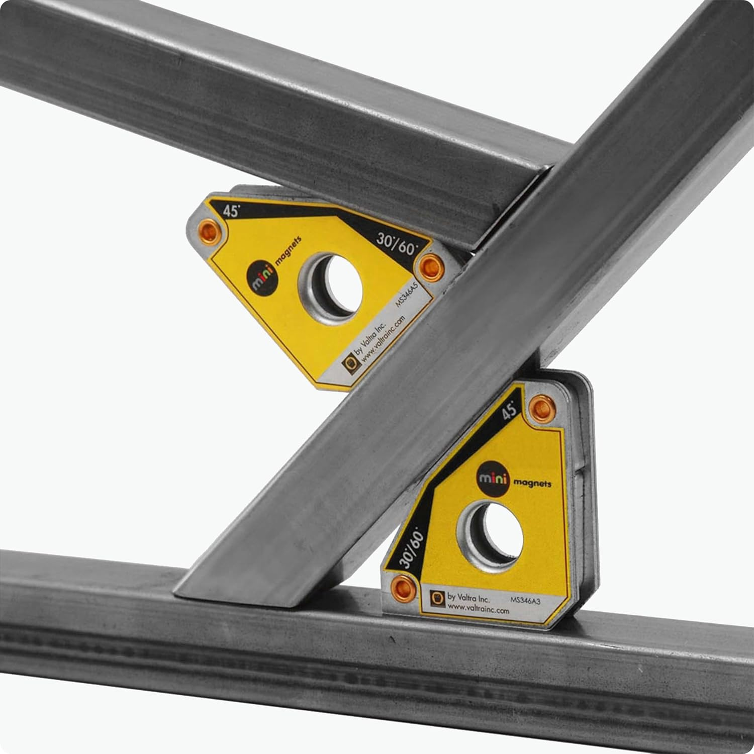 Strong Hand Tools Mini MAG, Welding Squares, Multi Angle: 30&deg;, 60&deg;, 45&deg;, 90&deg;, Magnetic Pull Force: 25 Lbs, Dimension: 2-5/16" X 2", Tig Welding, Fabrication Squares, MS346AT,