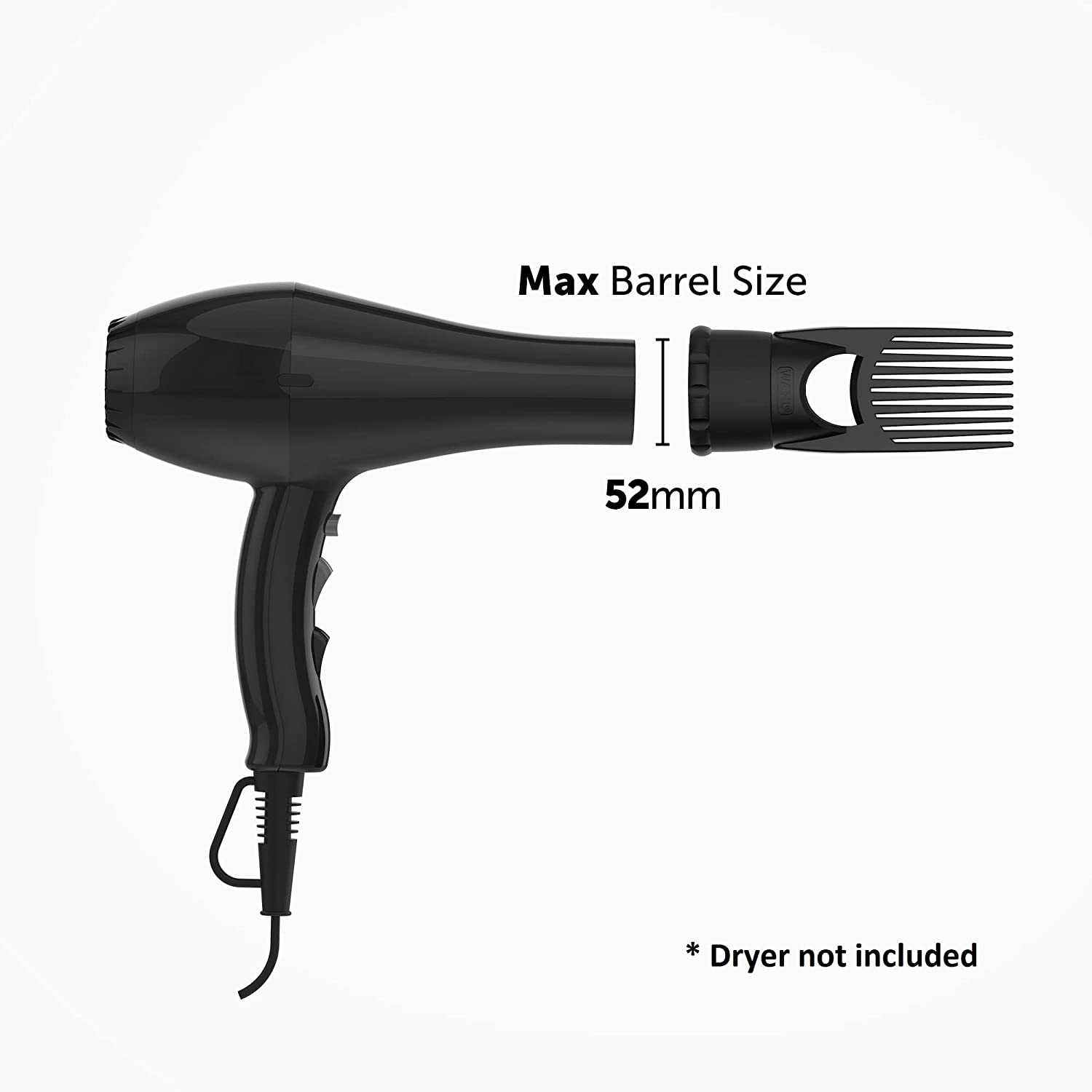 Wahl Onepik Pik Attachment - Universal Silicone Belt - Plastic - Schwarz - Hair Dryer Attachment image number 2