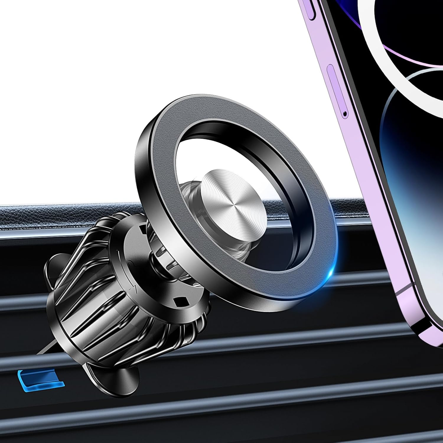 For Magsafe Car Mount [20X N55 Magnets] Magnetic Phone Holder Car Mount Mobile Phone Holder for Car Accessories[360&deg; Adjustable ] Car Phone Holder for Iphone 17 Air 16 15 14 13 12 Google Pixel image number 2