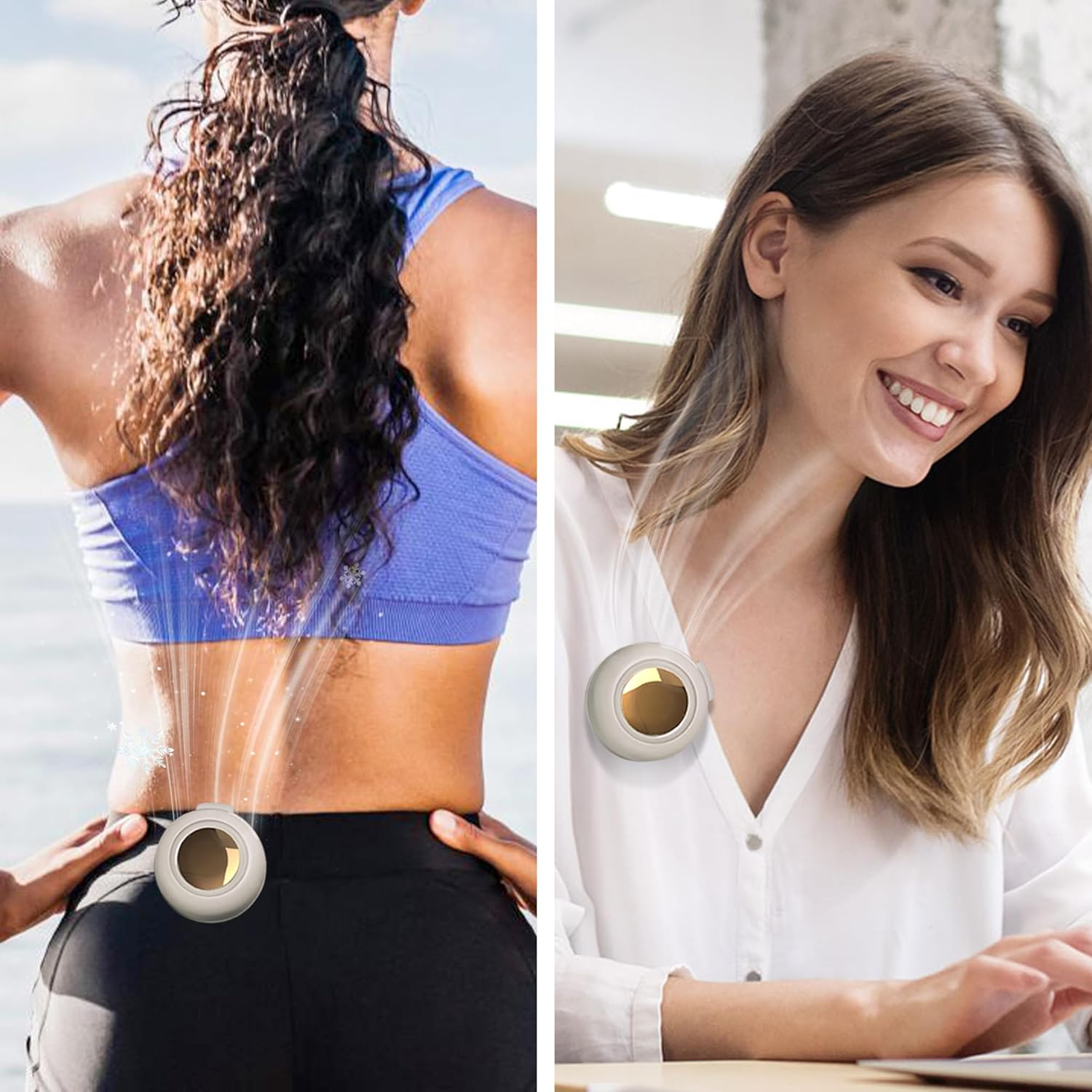 Lfcforldx Portable Electric Mini Bladeless Fan, Silent Mini Adjustable Clip-On USB Rechargeable Fan, 3-Speed Ultra-Quiet Personal Cooling Fan image number 6