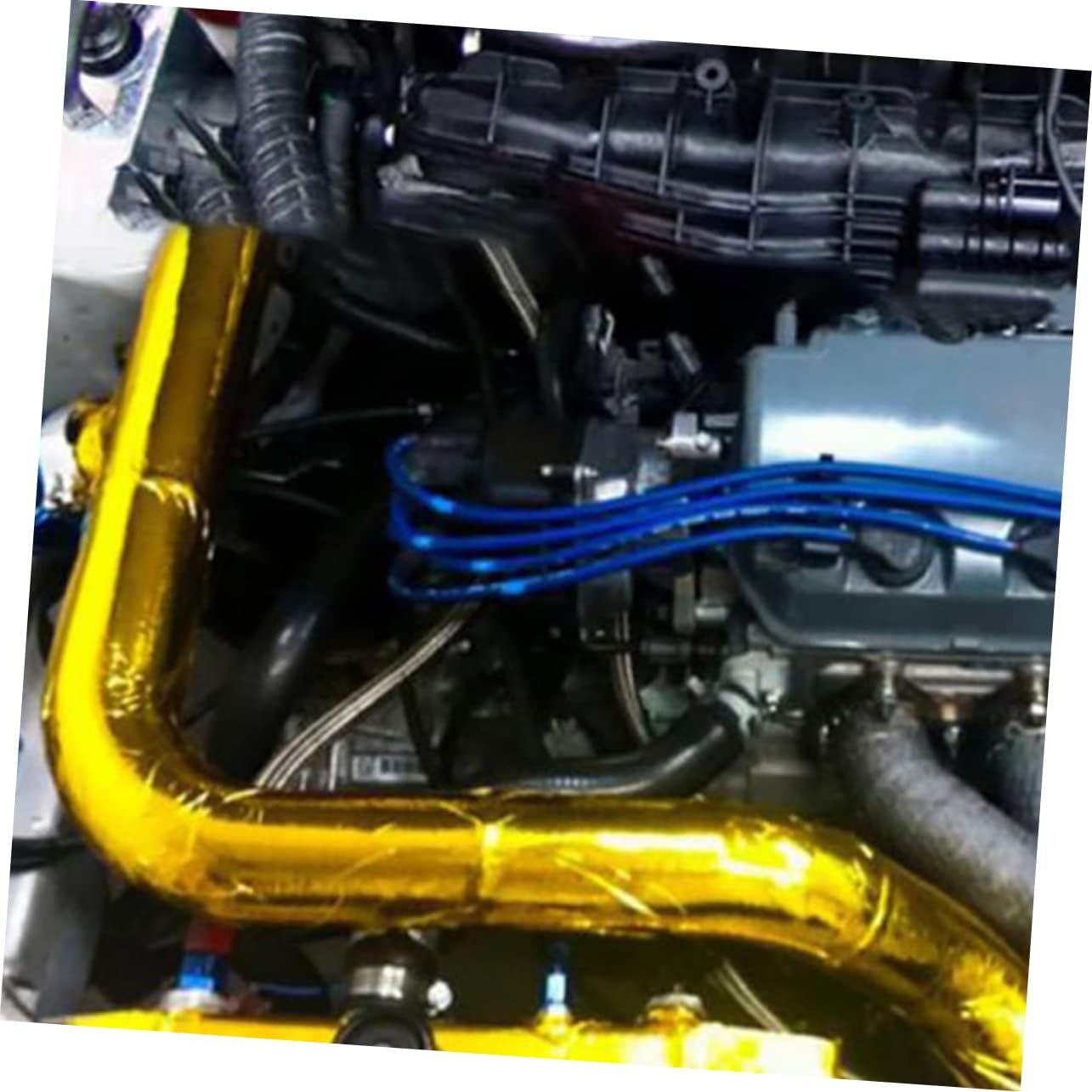 2Pcs Foil Tape for High Temperature Sealing Fireproof Duct Tape for Insulation Patching and Repair for and Automotive Applications