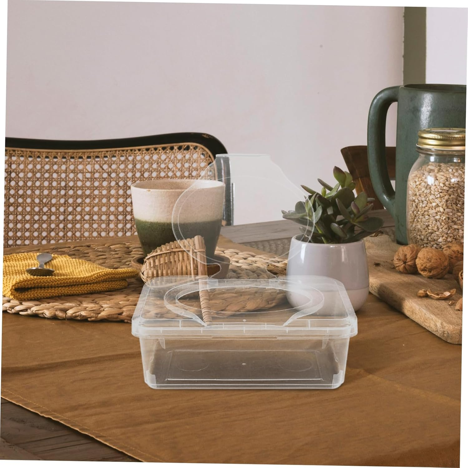 2Pcs Wet Wipes Storage Box Refillable Wipe Container Flip-Top Portable Tissue Holder for Car Outdoor Bathroom Use image number 2