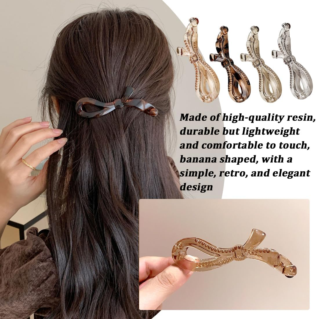 Set of 4 Banana Clip Hair Comb Hair Clips French Design Hair Clips Hair Clips image number 1
