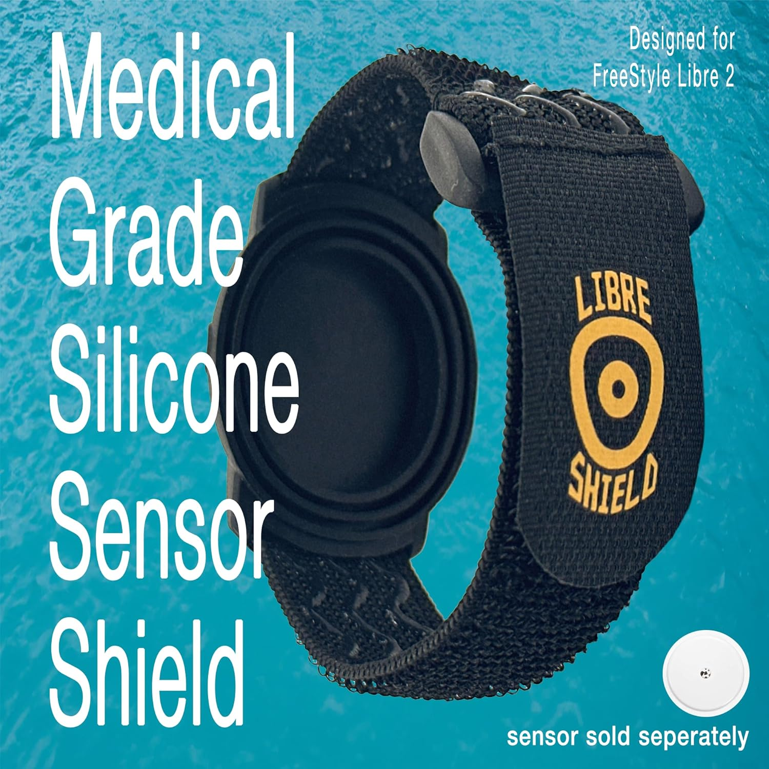 Freestyle Libre 1/2 - Sensor Shield - Maximum Protection Activity Armband - Wash and Re-Useable Sensor Cover - No More Patches
