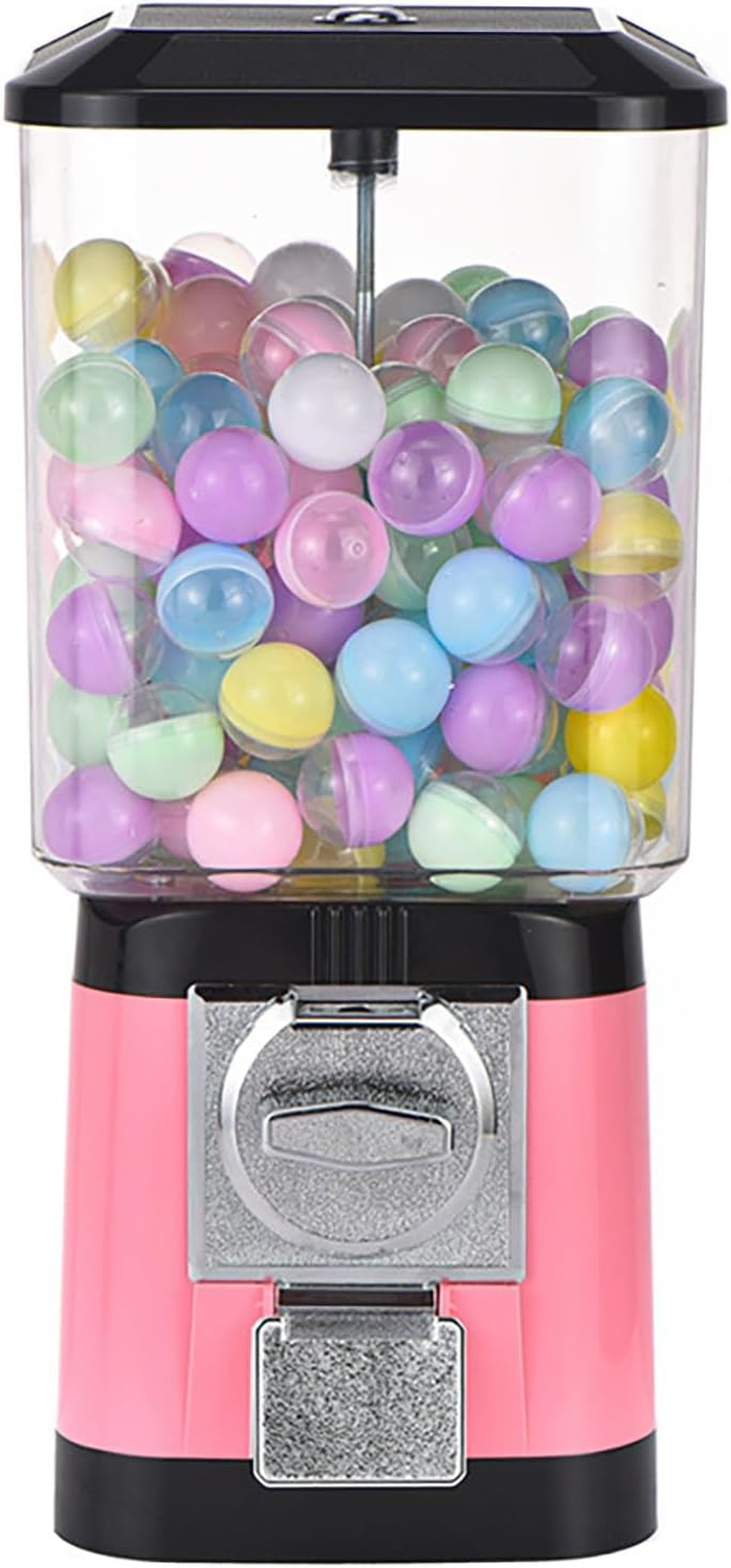 Capsules Vending Machine, Candy Gumball Vending Machine with 200 Balls, Toy Balls Dispenser for Gadgets, Capsules Bouncy Ball Dispenser for Game Retail Stores,Black-Capsuleshell