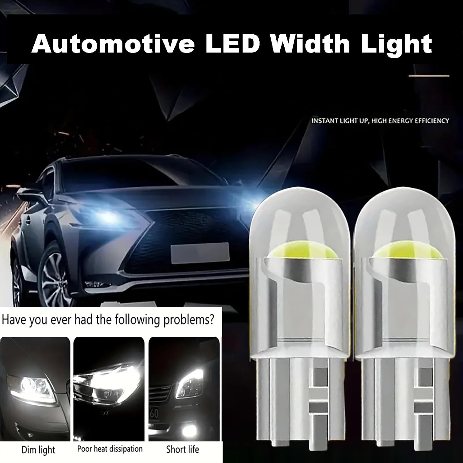 MAEZOE 10-Pack 194 LED Bulbs White, T10 Interior Led Lights Bulb for Cars, 168 2825 T10 W5W 6000K 3030 Bright Chips LED Replacement Bulb for License Plate Lights, Dome Map Light, Courtesy Light Bulbs image number 4