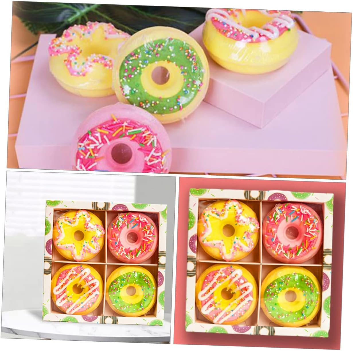 HAPINARY 4Pcs Sea Salt Bath Bomb Aroma for Skin Whitening Exfoliating Random Style image number 2