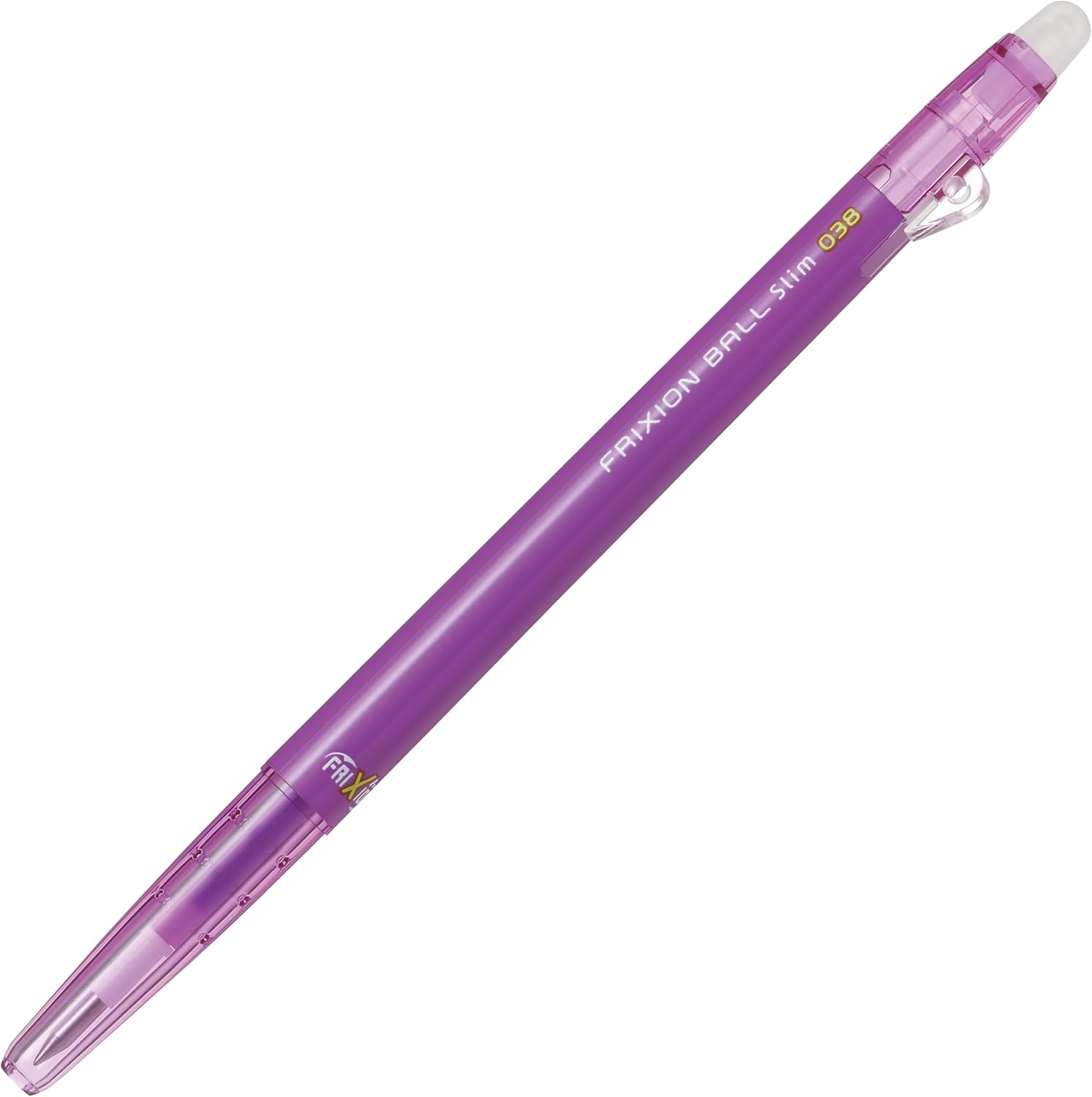 Pilot Frixion Slim Retractable Erasable Gel Pen, Apricot Orange, 0.38 Mm - 1 Count (Pack Of 1), Purple
