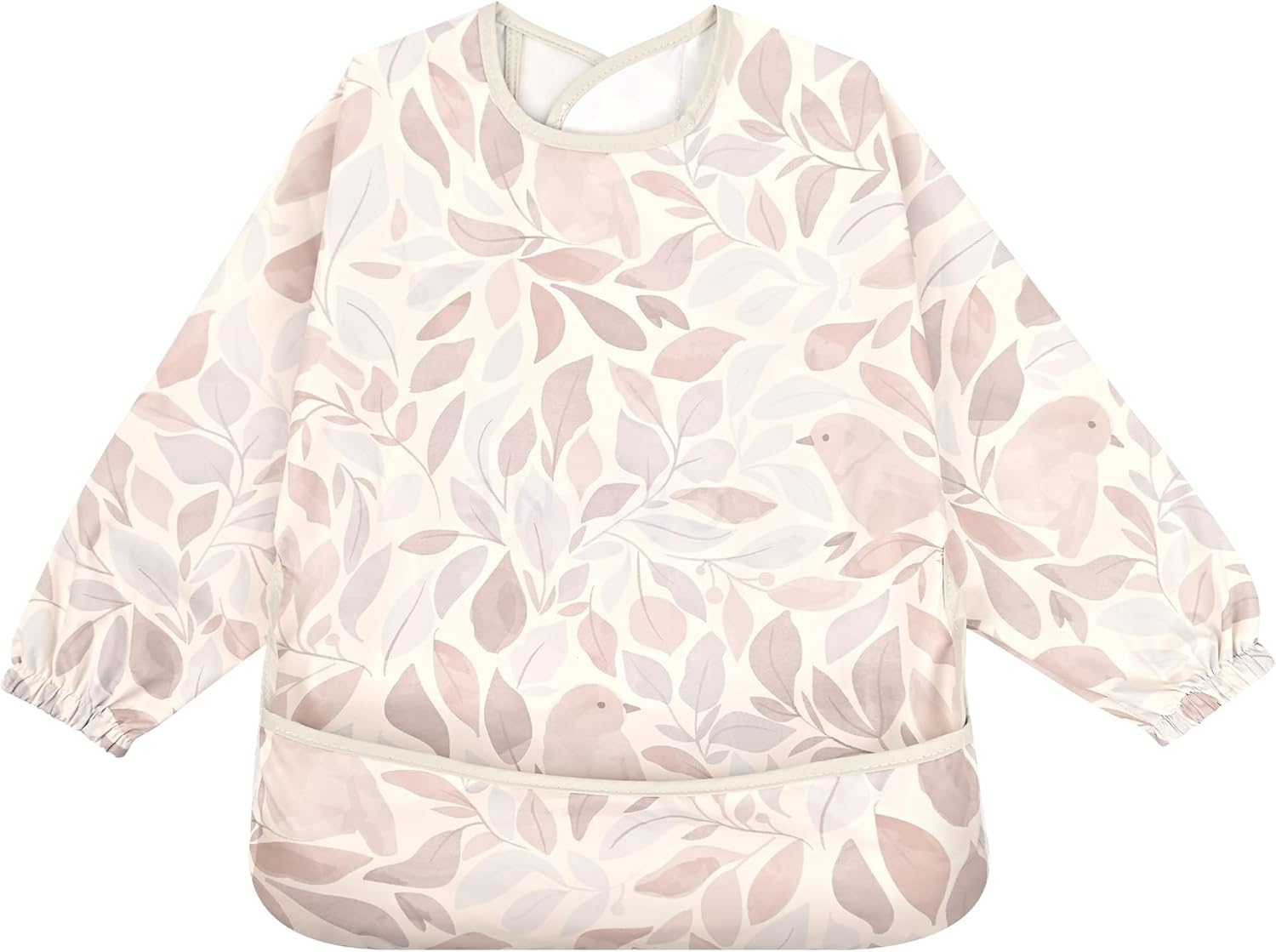 Little Dimsum Mess-Proof Baby Bibs|Infant Toddler Long Sleeve Waterproof Feeding Smock|Catching Food & Wipe Clean(Zoo)