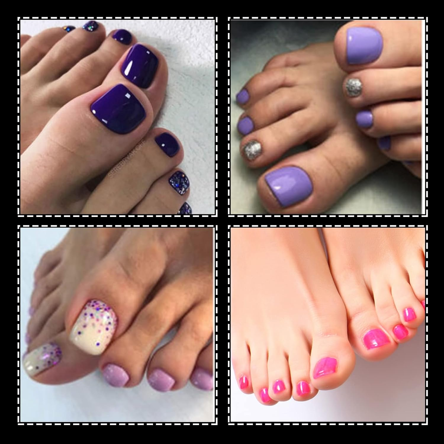 Loveourhome 240Pc Clear Gel X Toenail Tips - Square, Full Cover, Soft Gel Material - 12 Sizes, Pre-Etched Half Matte - Perfect for Nail Salon & DIY image number 6