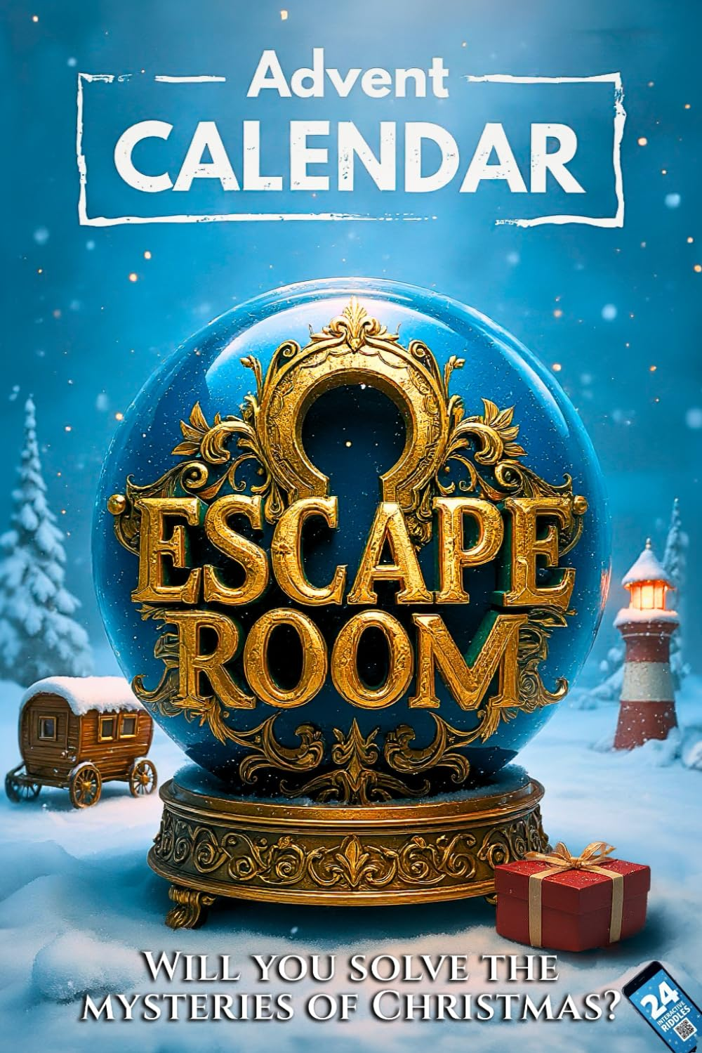 Advent Calendar Escape Room 2.0 for Adults: 24 Riddles, Games and Puzzles to Solve before Christmas. an Interactive Adventure Novel (Book + App) image number 1