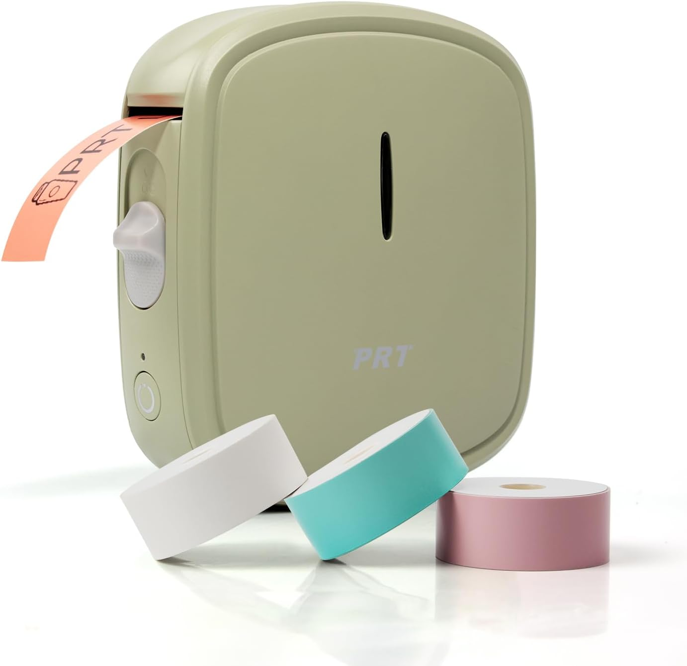 PRT QUTIE Label Maker - Customizable Portable Bluetooth Label Makers Machine with Tape, Handheld Mobile Label Printer for Home Kitchen Organization, Compatible with Ios/Android, White(3 Tapes)