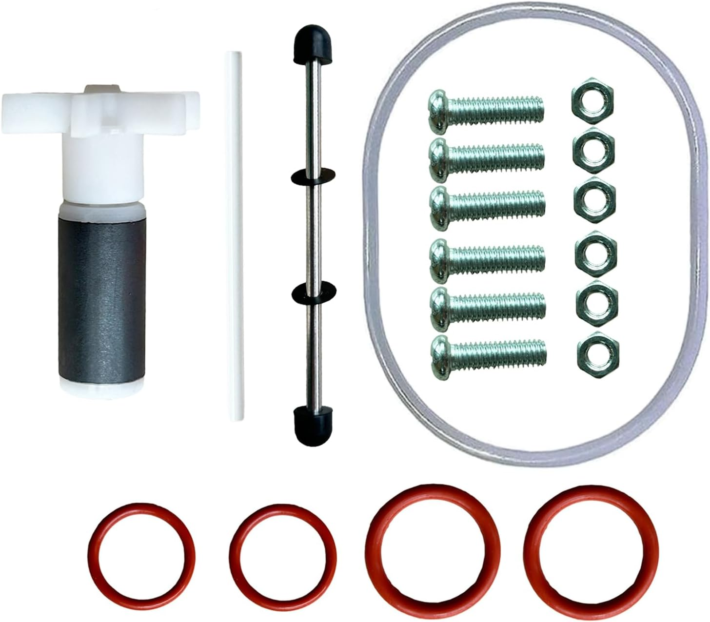 Hot Tub Water Pump #P4071, 58113, E02 Repair Kit for Coleman for Lay-Z-Spa W/Impeller & Shafts Hot Tub Pump Rotor Impeller for Lay-Z-Spa Stainless Steel and Ceramics Shaft with Sealing Ring Screw image number 2
