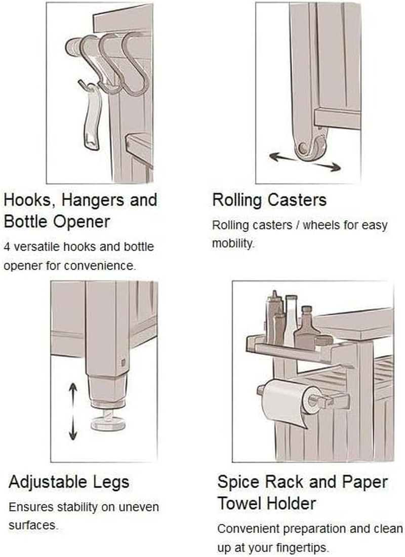 Keter Unity Classic Outdoor Barbecue Prep Bench and Storage Unit image number 5
