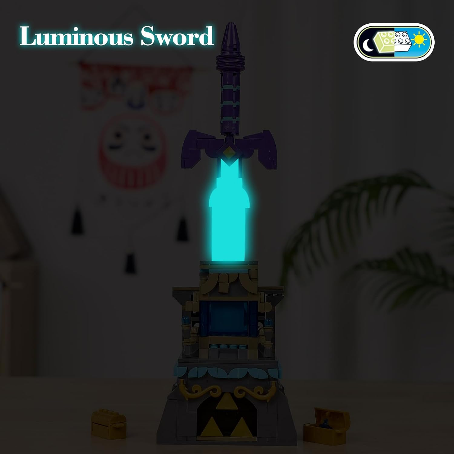 BOTW the Master Sword Glowing Building Block Set，Compatible with  Link&rsquo;S Sword Toy Set for Adults Boy Fans Kids Ages 6-12 Year Old（498Pcs） image number 1