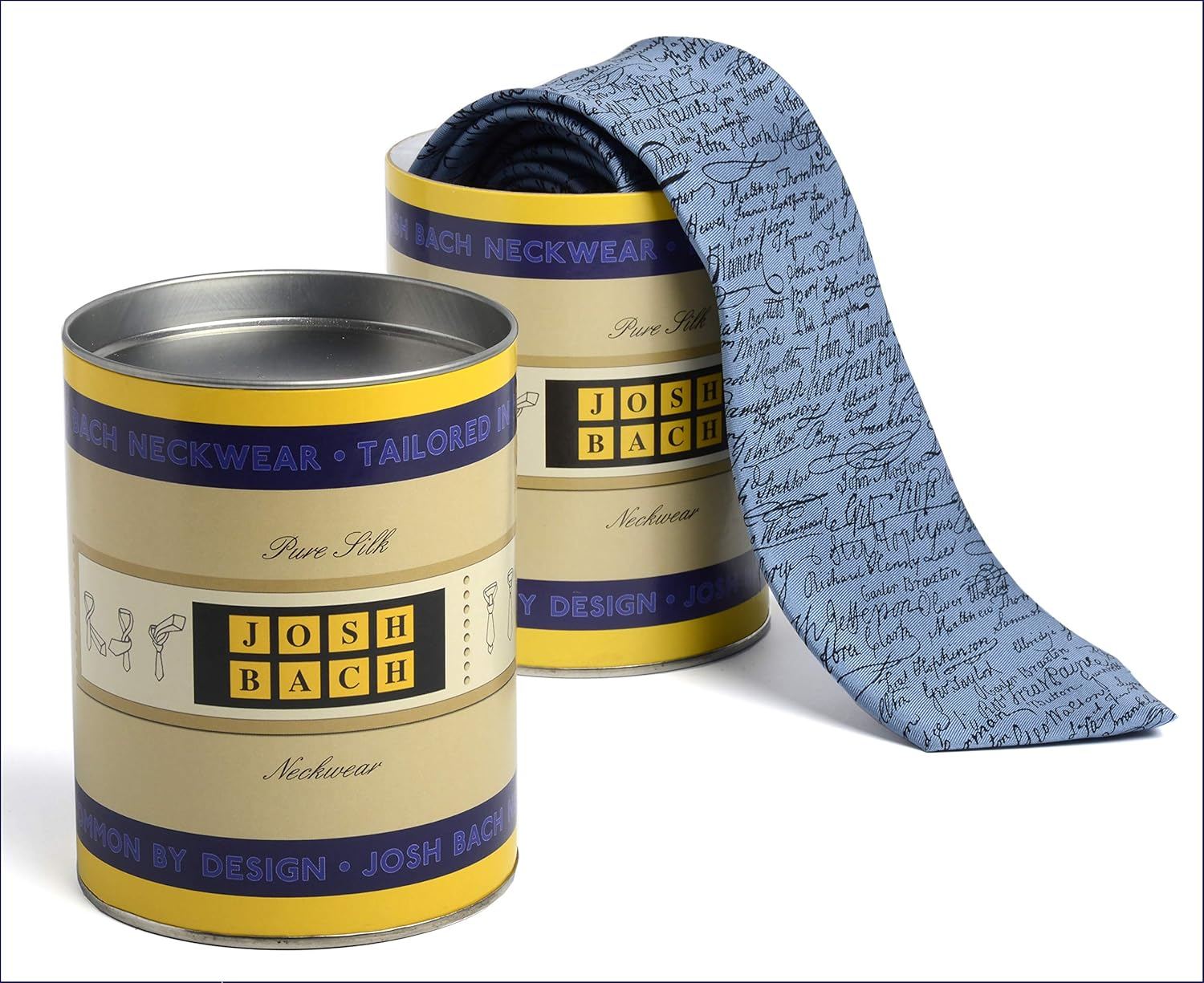 Josh Bach Mens Building Blocks Silk Bow Tie ( Inspired), Blue Made in USA