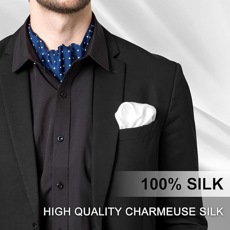 DAISYSILK 100% Silk Pocket Square for Men, Soft Men&rsquo;S Handkerchief Pocket Square, Christmas, 12"X12" - Burgundy image number 3