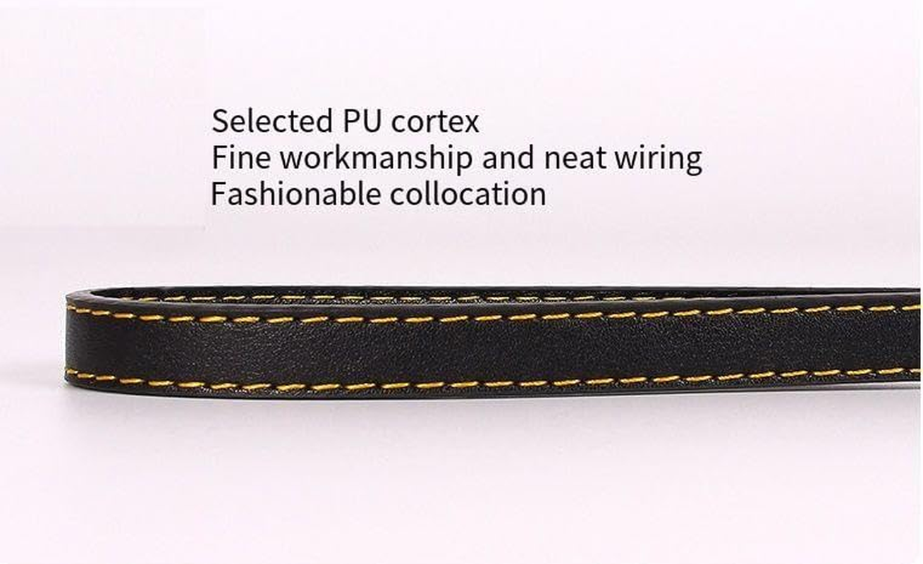 Heavy Duty Anti-Bite Dog Giant Chain Leash with Leather Handle (Black, 0.3 * 180CM) image number 1