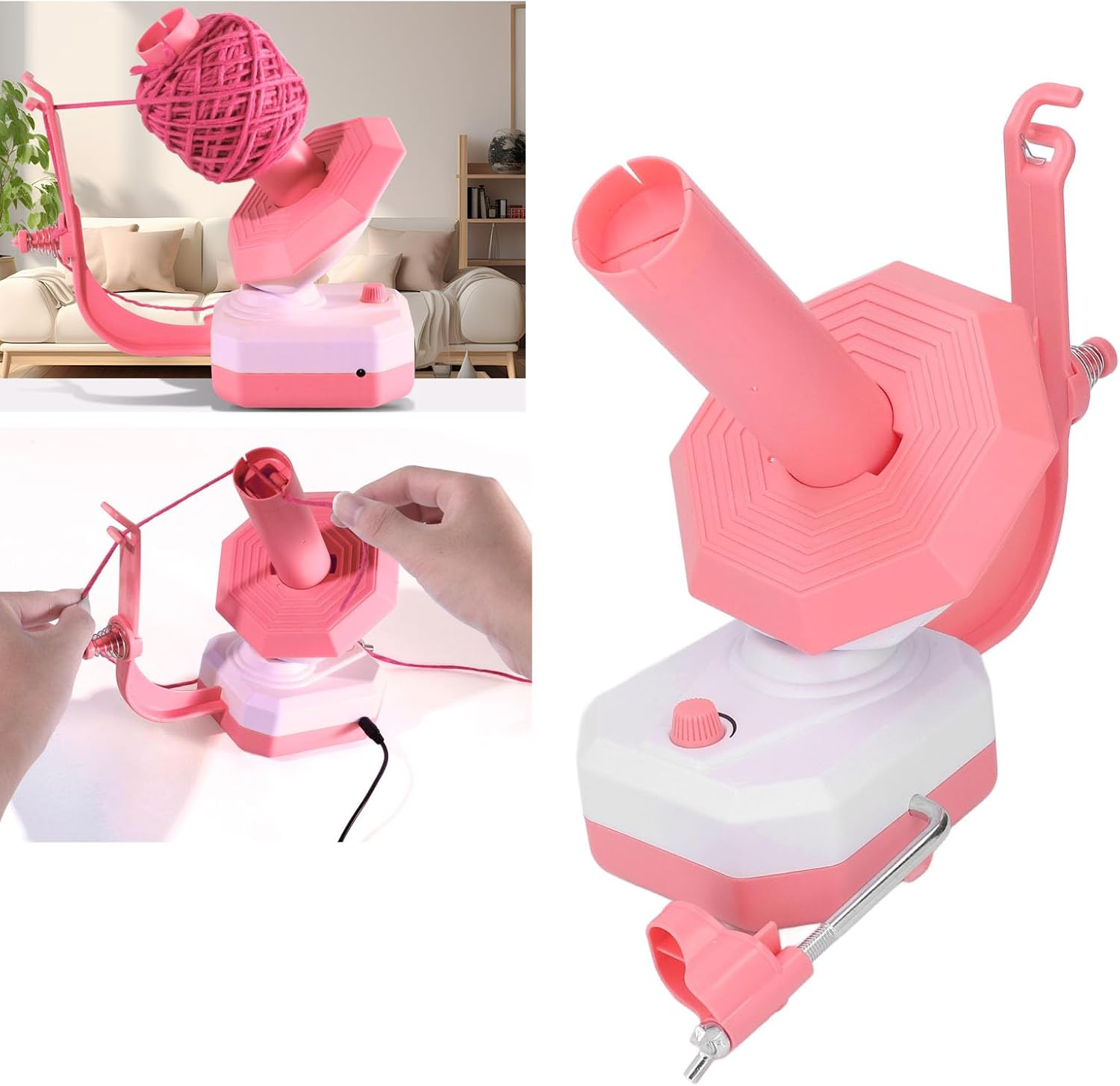 Yarn Winder, Electric Yarn Ball Winder for Crocheting, save Time and Effort, Yarn Spinner with USB Interface, Yarn Winder Wool, the Helper for Knitting Enthusiast image number 3