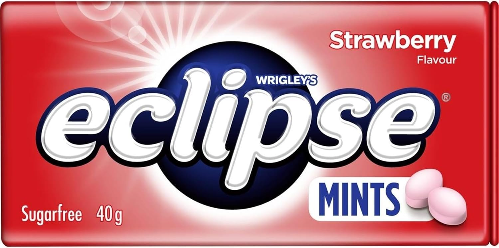 Wrigley'S Eclipse Strawberry Flavour Sugar Free Mints 40 G (Pack of 12)