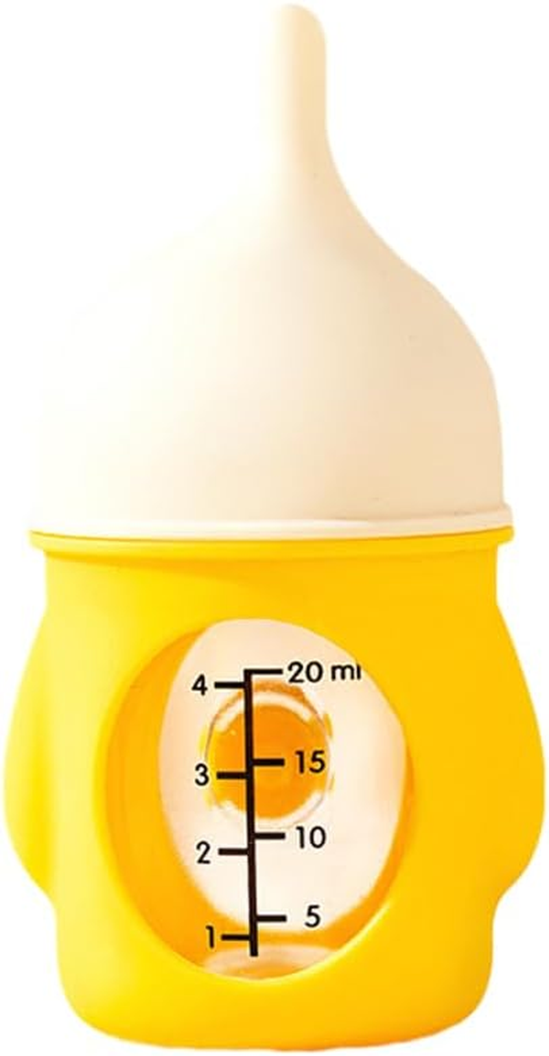AIMALL 1 Silicone Pet Feeding Bottle with Anti-Choking Valve and Visual Scale for Newborn Puppies and Kittens 20Ml or 80Ml Sizes